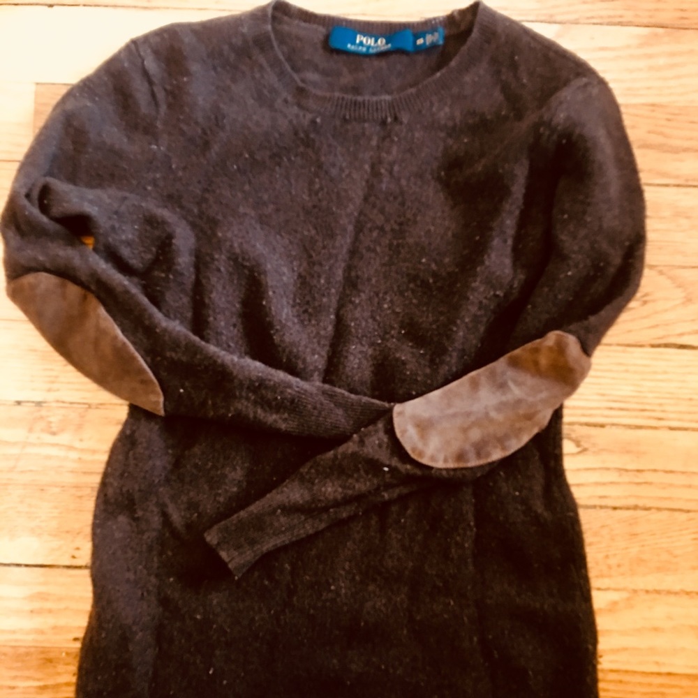 Polo  elbow patch tunic sweater